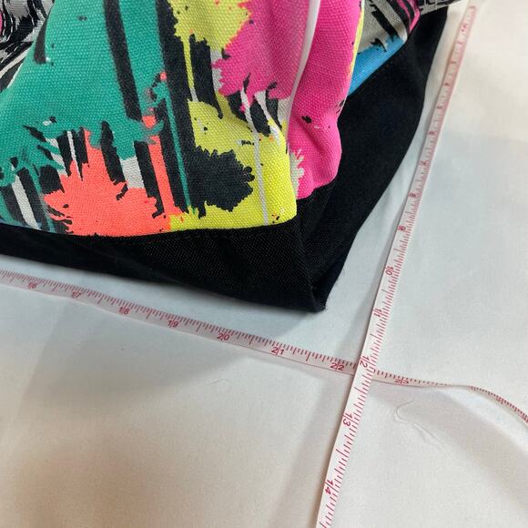 KAVU Duffle Bag Neon Paint Splatter Duffel Travel Gym Weekend Bag Unisex Large - Picture 5 of 12